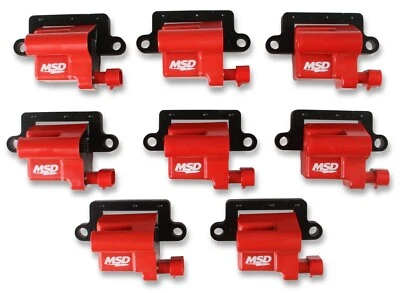 NEW MSD IGNITION COILS,GM LS BLASTER SERIES,L-SERIES TRUCK ENGINE,RED,8-PACK - Image 1 of 4