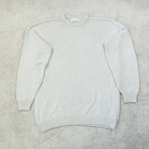 Llandre Jumper Mens Extra Large Plain Welsh Wales Vintage Cream Knit Cottage - Picture 1 of 9