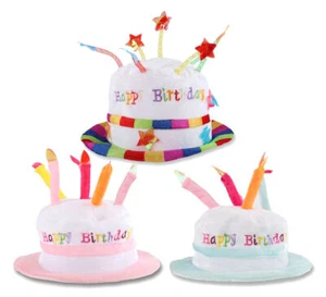 Adult Light Up Happy Birthday Hat - Costume Accessory Fancy Dress Up Cake Party - Picture 1 of 4