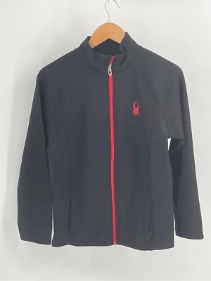 Spyder Jacket Kids Boys Girls Size 14/16 Large Black Full Zip Red - Image 1 of 4