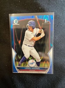 2023 Bowman Chrome Logan Wagner #BCP-36 Blue RayWave Refractor /150 Prospect  EN