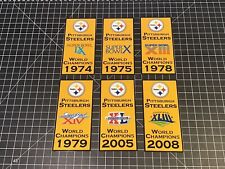 3 Sizes - Pittsburgh Steelers Super Bowl Champions  Banner Decals Man Cave