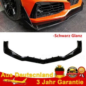 Para Corvette 14-19 C7 | ZR1 Style negro brillo alerón frontal labio parte delantera - Imagen 1 de 10