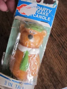 VTG 1970s Betty Crocker Yogi Bear Party Cake Candle-New PARTIALLY Sealed - Picture 1 of 2