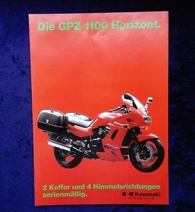 Kawasaki Prospekt 4 Seiten GPZ 1100 Horizont - Picture 1 of 2