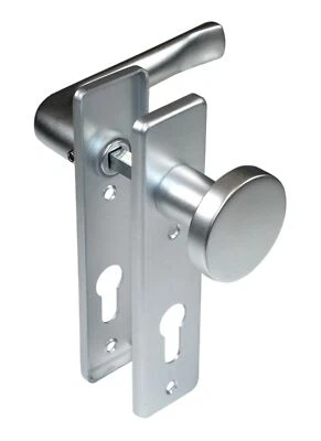 Türklinke/ Türbeschlag für Wohnungstür  Kurzschild 165 x 40mm Drücker/Knauf, PZ - Bild 1 von 4