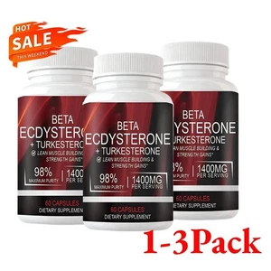 1-3x Beta Ecdysterone Supplement 1400mg -98% Maxi mum Purity - Picture 1 of 12