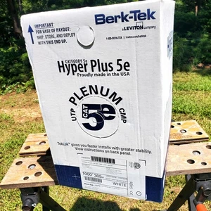 CAT 5e - LEVITON BERK-TEK HYPER PLUS 5e PLENUM UTP 1000' 305M WHITE - Afbeelding 1 van 4