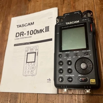 TASCAM DR‑100 MKIII Stereo Field Recorder 192 kHz/24‑Bit – Tested & Working - Image 1 of 4