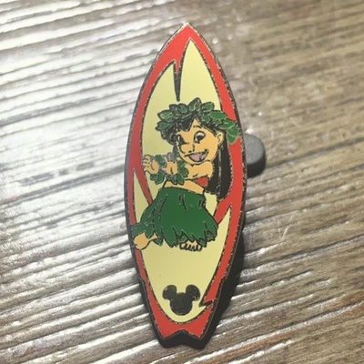DISNEY PIN - DLR - Global Lanyard Series 3 - Surfboard LILO - PP39029 - Image 1 of 4