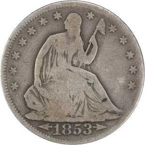 1853 Liberty Seated Half Dollar Arrows and Rays G Uncertified #304 - Picture 1 of 2