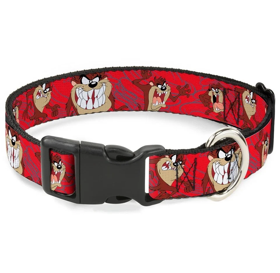 COLLAR PERRO TAZ TASMANIAN DEVIL EXPRESIONES REMOLINO ROJO LICENCIA PREMIUM Foto 1 de 1