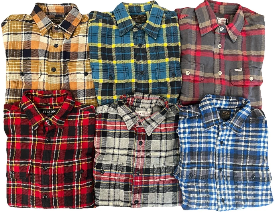 Filson Vintage Flannel Work Shirt Small Thick Brushed Cotton Warm Durable NWT - Image 1 of 1
