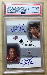 2002 SP AUTENTICO YAO MING JAY WILLIAMS ROOKIE RC SP DOPPIA FIRMA PSA 7 POP 1 - Foto 1 di 3