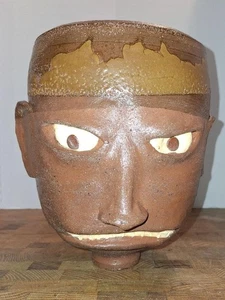 Sims Pottery Thomasville Al. Upside Down Head Jug signed Southern Art Pottery - Picture 1 of 1