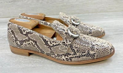Corso Como Womens Loafers 7.5 Brown Snake Print Slip On Buckle Casual Comfort - Image 1 of 4