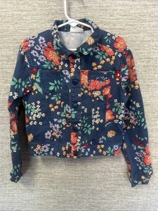 Girl’s Crazy 8 Floral Denim Jacket Size 7/8 - Picture 1 of 4