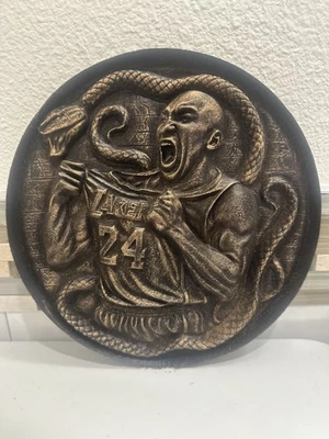 Limited Kobe Bryant 9” X 9” Placa Mamba Negra Arte de Pared Escultura 3D Homenaje a la NBA Foto 1 de 4