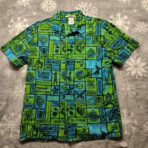 Disney Trader Sams  Tiki Bar Button Down Shirt Adult Men's Medium  - Picture 1 of 7