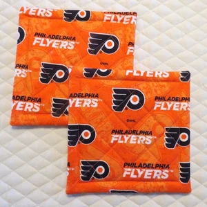 Flyers Hocky Team Themed Quilted Potholders 7x7 - Set of 2 - Picture 1 of 1