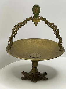 TAMAR Export Quality 1930's Vintage Brass Pedestal Bowl Made in Israel. T85 - Picture 1 of 10