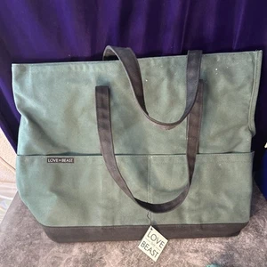 Love Thy Beast - Pet Carrying Tote - Large - Forest Green Sturdy Canvas - Picture 1 of 7