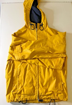 Chaqueta de Lluvia GAP Vintage Unisex Amarilla Resbaladiza Cremallera Completa Exterior Campamento XS/S Foto 1 de 4
