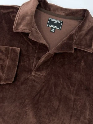 Camisa masculina Todd Snyder tamanho M esmaltada pecã manga longa marrom veludo Montauk R2 - Imagem 1 de 4