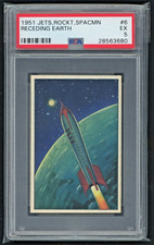 1951 Bowman Jets, Rockets, Spacemen #6 Receding Earth PSA 5 Excellent