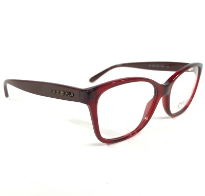 Armações de óculos Polo Ralph Lauren PH 2198 5731 olho de gato vermelho claro 54-17-140 - Imagem 1 de 4