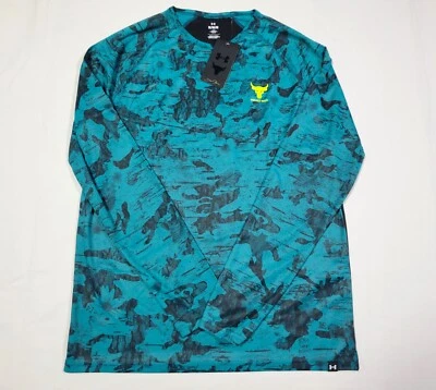 Under Armour Project Rock ISO-Chill UV Men Long Sleeve Shirt T-Shirt 1383218-449 - Image 1 of 4