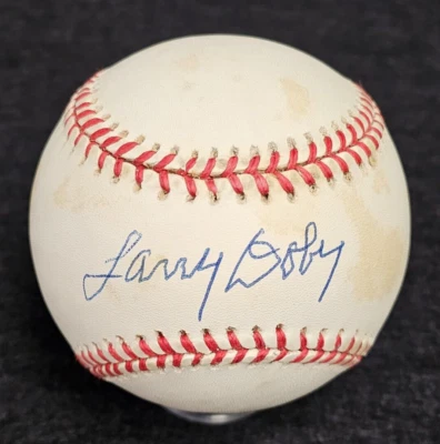 LARRY DOBY Signed Baseball-HALL OF FAME-CLEVELAND INDIANS-PSA - Image 1 of 4