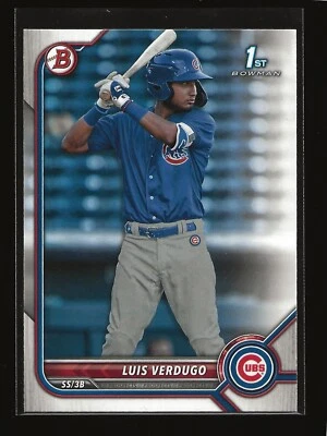 LUIS VERDUGO 2022 Bowman 1st Prospects Base Card Chicago Cubs (#BP-147) - Image 1 of 2