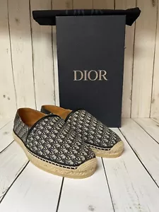Christian Dior Oblique Monogram Paradise Espadrille Beige/Black Sz 45 / 12 - Picture 1 of 12