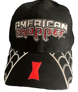 Neu mit Etiketten Vintage 2005 AMERICAN CHOPPER Black Widow Baseballmütze Cap