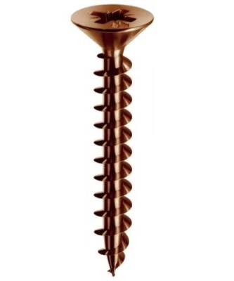 VITE PER LEGNO TRUCIOLARE BRONZATA PANELVIT MUSTAD CROCE PZ TESTA SVASATA PIANA - Immagine 1 di 2