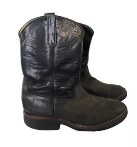 Rios Of Mercedes Men's Cowboy Boots Black Leather 8.5 D. STO - Picture 1 of 10