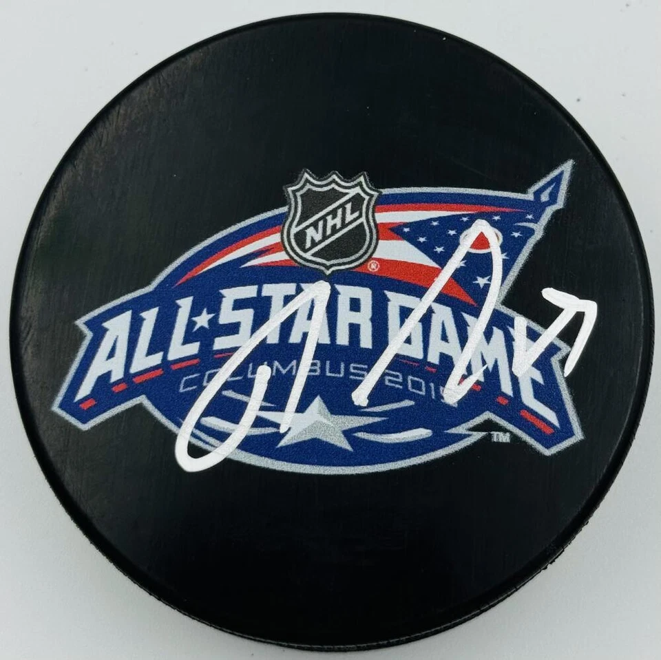 RYAN JOHANSEN FIRMADO 2015 ALL STAR GAME PUCK COLUMBUS CHAQUETAS AZULES AUTÓGRAFO K1 Foto 1 de 1