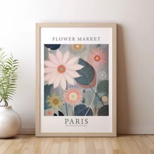 Impresión del mercado de flores, póster botánico de París impresión de arte de pared floral A3 A4 A5 - Imagen 1 de 6
