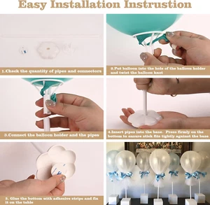 10 Sets Balloon Stick Stand, Holder with Base for Table Desktop Centerpiece, ... - Picture 1 of 12