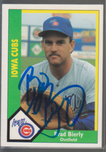 Autographed 1990 CMC Brad Bierly - Iowa Cubs