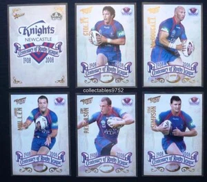 2008 NRL NEWCASTLE KNIGHTS SELECT CENTENARY OF RUGBY LEAGUE TEAM SET 6 Cards - Picture 1 of 1