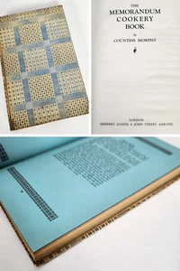 The Memorandum Cookery Book Cookbook Countess Morphy 1920 Old Recipe Collection - Picture 1 of 15