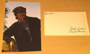 CHARLES BRONSON (+) original signiert – Briefkarte - SAMMLUNGSAUFLÖSUNG !!! - Bild 1 von 2