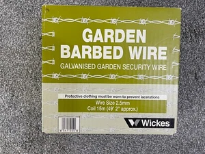 2.5mm Thick 15m Galvanised Garden Barbed Security Wire Wickes New - Picture 1 of 1