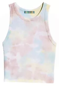 GOOD LUCK GEM || Ribbed Crop Tank in Rainbow Tie Dye - SZ Medium 🌟NEW W/ TAGS🌟 - Picture 1 of 11