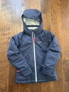 Patagonia Snowboard Snowbelle Full Zip Winter Ski Jacket Girl Large Navy Blue - Picture 1 of 5