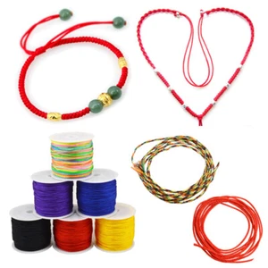 Waxed Cotton Thread Bracelet Necklace Beads Cord String DIY Jewelry Making 0.8mm - Picture 1 of 33