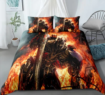 Single Double Queen Super King Bed Quilt Doona Duvet Cover Set Optimus Prime - Image 1 of 2