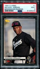 PSA 9 MINT 1994 CLASSIC MICHAEL JORDAN #1 BULLS BIRMINGHAM BARONS 06239 B161